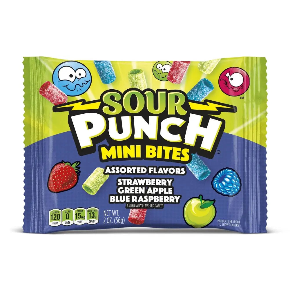 Sour Punch Mini Bites vrećica bombona, miješani okusi, 57 g