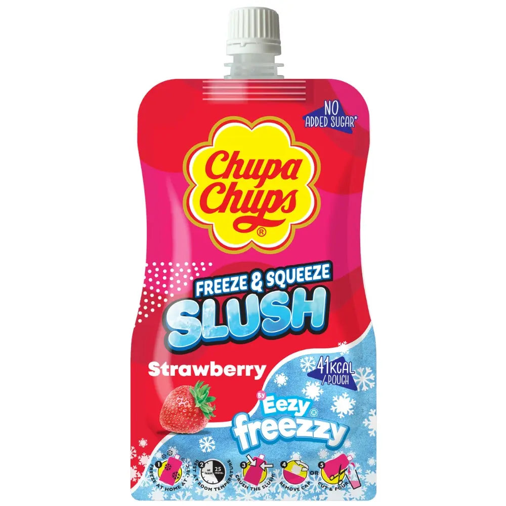 Chupa Chups Slush Pouch Strawberry 250ml OhMyCandyBox