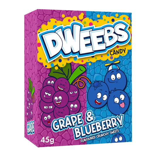 Dweebs bomboni Grape & Blueberry, 45 g, kutija
