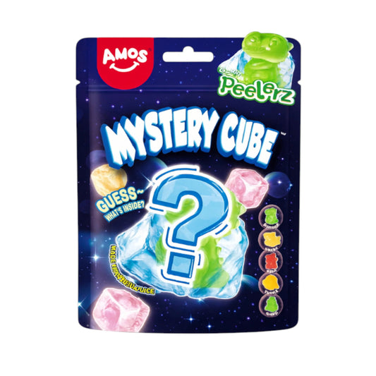 Gummy mystery kocka bombon u pakiranju, Amos marke, Peeleez, raznobojni komadići