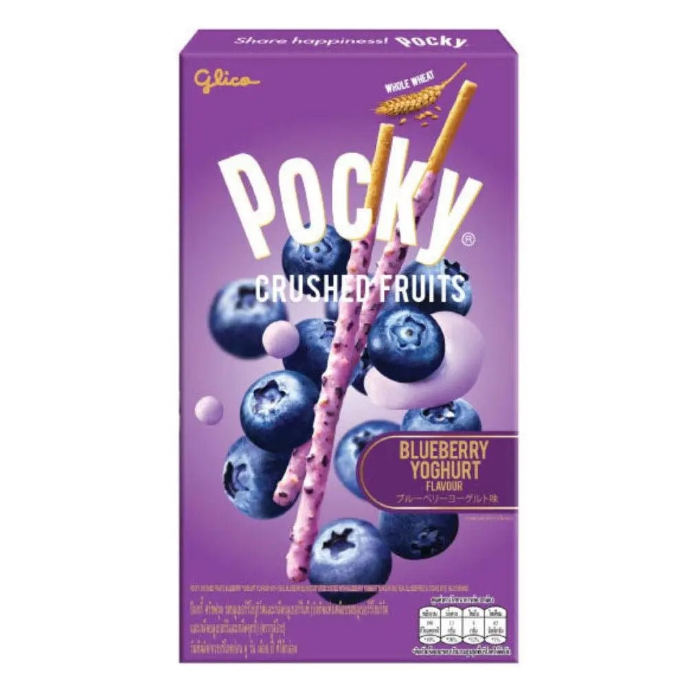 Pocky štapići s drobljenim voćem borovnica u ljubičastom pakiranju, 38 g