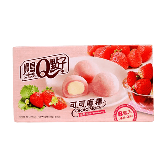 Q Brand Mochi Cocoa Strawberry 80g - OhMyCandyBox